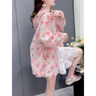 Extra Large Size 1.00 kg-150.00 kg Super Fairy Beautiful Sunscreen Clothes Women's Summer Loose Flesh Covering Sweet Pendant Lightweight Jacket