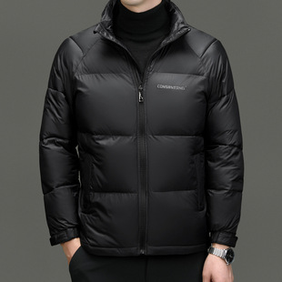 2024 winter new men's cotton-padded jacket casual stand collar padded warm coat middle-aged fashion down cotton-padded jacket generation hair