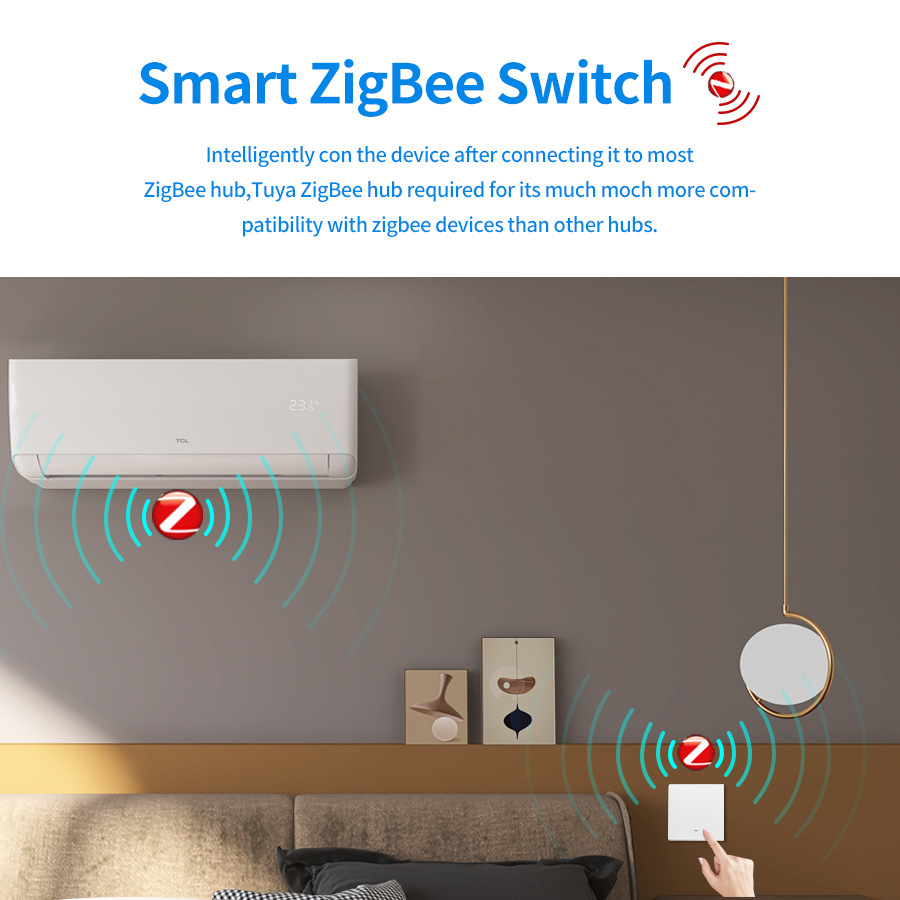 Zigbee yagona yong'in nol yong'inga qarshi universal Yiweilian aqlli uy aqlli kaliti Evropa standarti Britaniya standarti 86 turdagi kalit kaliti