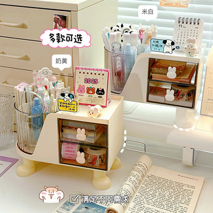 Cross-border Stationery Storage Box Desk Transformation Good Things Table Storage Rack Drawer-type Multi-functional Student Desktop Rotating