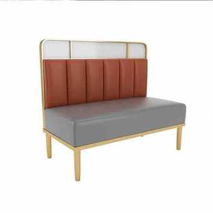 Light Luxury Dining Table and Chair Commercial Italian Restaurant Chair Western Restaurant Milk Tea Shop Dining Table and Chair Combination Stainless Steel Edge Table