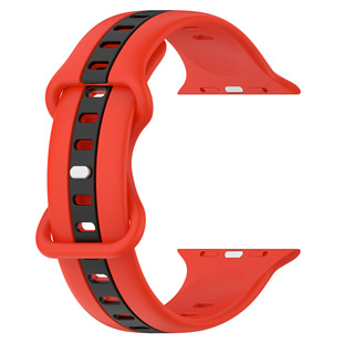 Для Apple Watch Ultra2 Силиконовый ремешок Butterfly Tail Поколения 1-9 Универсальный двухцветный ремешок