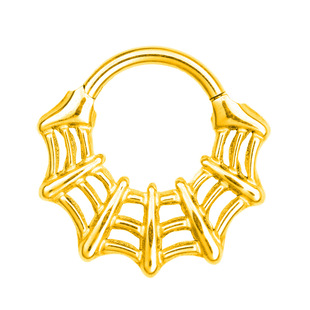 316L Stainless Steel Hinge Thorn Pointed Cone Flower Spider Web Snake Human Piercing Nose Ring Nose Headset Earrings