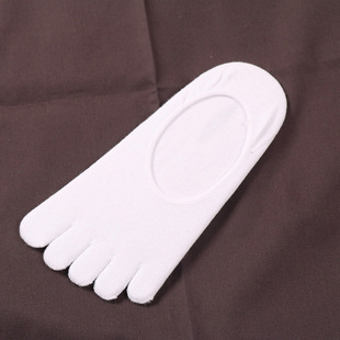 Women's Toe Socks Summer Shallow Mouth Invisible Socks Colorful Toe Cotton Non-Slip Boat Socks Sweat-Absorbent Low-Top Solid Socks