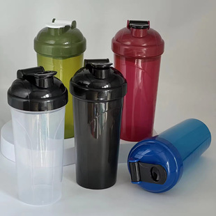 Internet celebrity shake Cup with scale protein powder stirring milkshake cup sports fitness portable water cup simple plastic cup