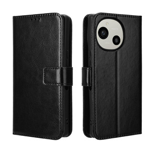 Suitable for Sharp Aquos R10 Mobile Phone Case Sharp R9 Pro Mobile Phone Leather Case Flip Cover Crazy Horse Pattern Card Rope