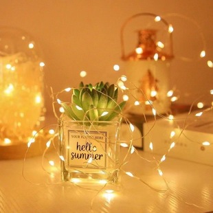 Valentine's Day led copper wire light string flowers cake decoration colored lights bouquet cake small white box light string large wholesale