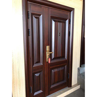 Grade A entrance door security door factory in stock straight hair steel security door engineering door overlord lock body