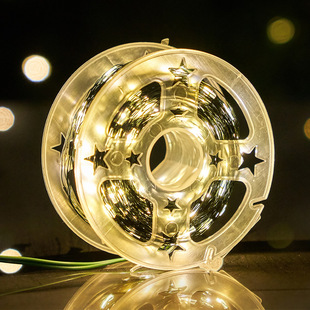 Remote control Christmas tree green wire led copper wire lamp string all over the sky star green plant rattan hanging tree outdoor holiday decorative lights
