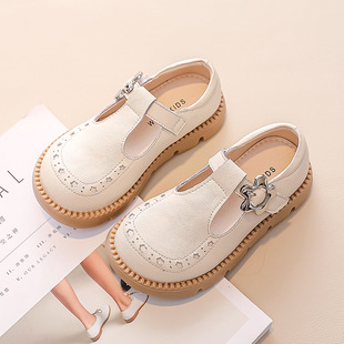 Girls' Shoes Children's Princess Leather Shoes 2023 New Spring and Autumn Girls' British Baby Flat Heel Shoes
