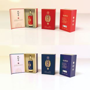 Liquor packaging box full set of high-end portable universal single bronzing wine box packaging box boutique liquor box paper box