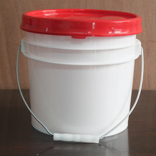 Factory wholesale white plastic 5L sealed portable chemical paint barrel with lid thickened barrel plastic barrel