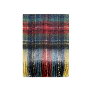 Designer England Classic Plaid Wool Blended Tassel Scarf Women's Winter Matching Soft Thickened Scarf