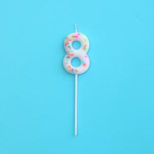 Internet Celebrity Ins Creative Children's Digital Candle Birthday Cake Flag White Rainbow Atmosphere One Year Old Decorative Ornaments