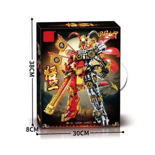 Совместим с полу механическими китайскими строительными блоками Guan Yu Zhao Yun Sun Wukong Nezha, робот-игрушка, подарок для мальчика