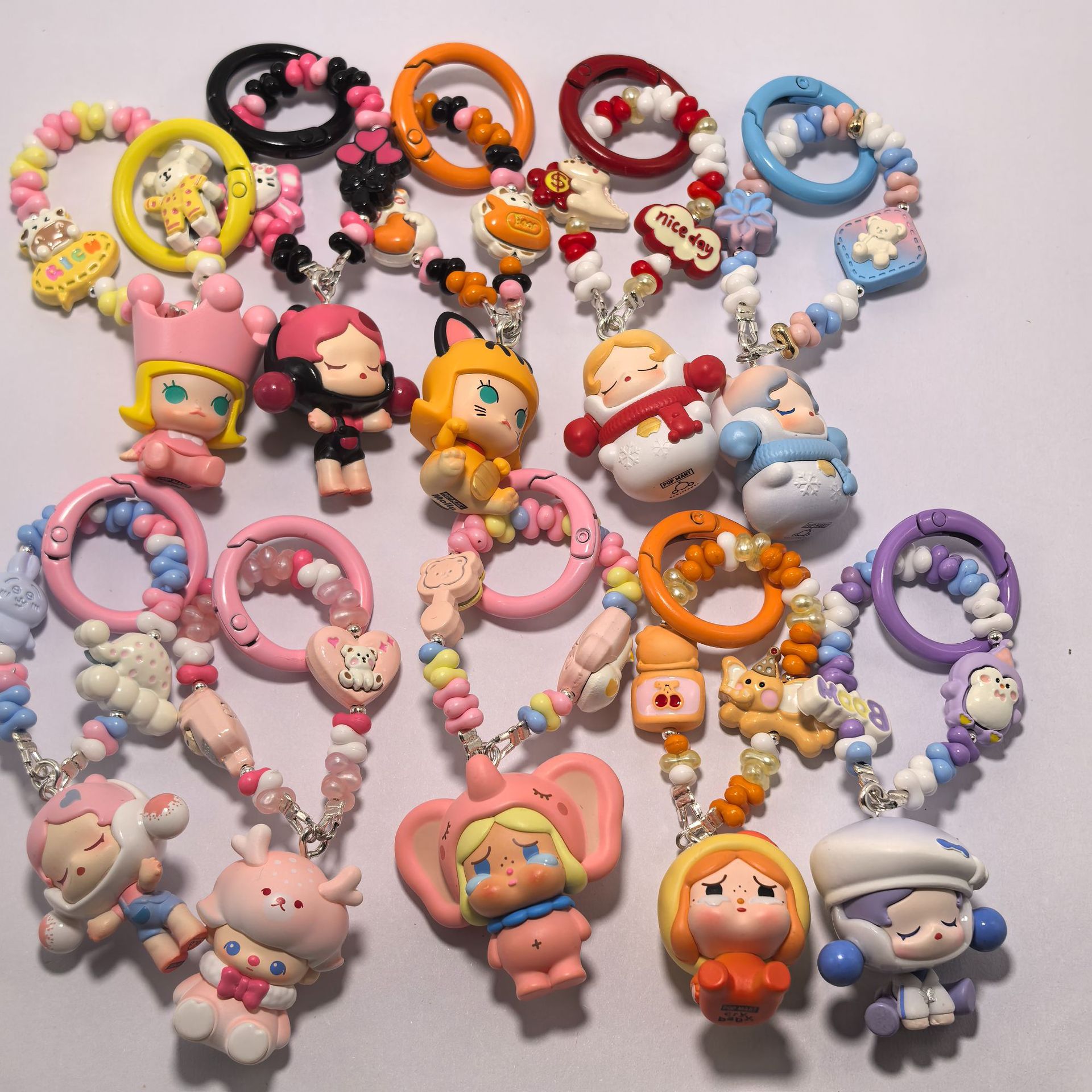 Authentic Pop Mart Peanut Beads with Alloy Accessories for Phone Straps, Small Bag Charms, and Car Pendants
