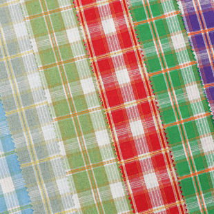 Keqiao in stock cotton yarn-dyed plaid new fashion shirt fabric pet cloth tablecloth Plaid surface