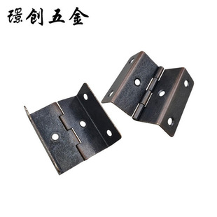 Four-fold hinge bending hinge 2 inch six-hole iron hinge wholesale cabinet door hinge furniture cabinet hardware accessories