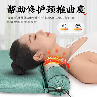 Moxa Cervical Pillow Electric Heating Removable Moxa Pillow to Help Sleep Moxibustion Sianked Pillow Customized Inflatable Heating Pillow
