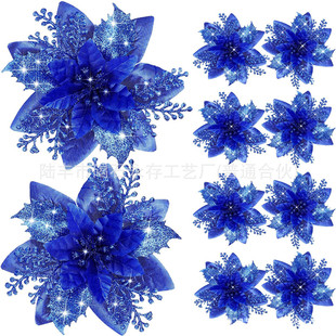 14. 5cm new Christmas decorations golden pink flower rattan garland flower door and window Christmas flower factory wholesale