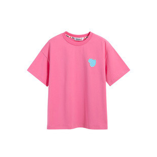QQduck Cocoa Duck Children's Wear Summer New Short-sleeved Girls' T-shirt Medium and Large Children's Wear Comfortable Half-sleeved Printed Casual