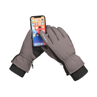 Winter Ski Gloves, Cycling Sports Plus Velvet Finger Gloves, Warm Gloves, Windproof and Waterproof Touch Screen Gloves Wholesale