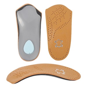 Imitation leather men's and women's arch back pad support foot Center flat foot pressure inverted cow leather insole