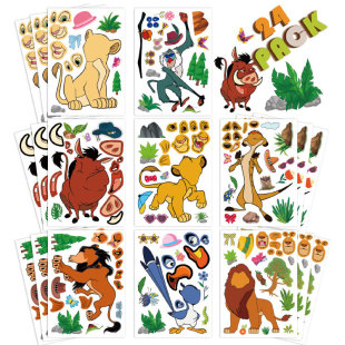 Wholesale children's cartoon decorative stickers children's diy handicraft reward stickers making animal face stickers