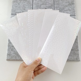 South Korea ins star goo card mobile phone photo shoot diy transparent sticker laser sparkling effect film