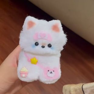 Кроличья меховая крученая палка для пикника щенок diy материал пакет самодельная кукла плюшевый готовый подарок на день рождения друга