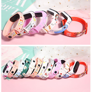 Cool personality cartoon printing waterproof LED electronic watch white light touch waterproof student simple sports watch
