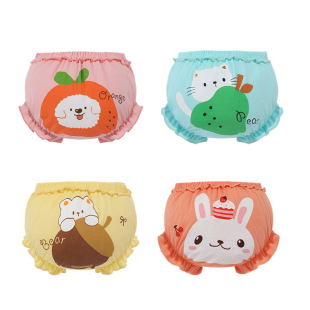 Women's Baby Cotton Briefs Girls' Bread Pants Not Clipping Butt Baby Children's Cotton Triangle Summer Shorts