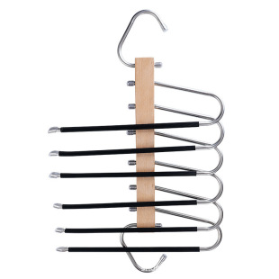 Retractable Pants Rack Folding Multifunctional Multi-Layer Pants Rack Pants Hanger Household Magic Storage Pants Hanging Stainless Steel Pants Clip