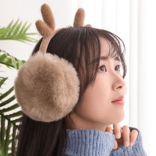 Internet Celebrity Cute Antler Earmuffs to Heattech Women's Earmuffs Student Earbags Winter Universal Earmuffs for Adults and Kidsren
