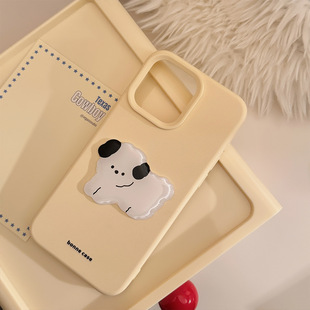 Ins ветер простой щенок 15pro max яблоко 16 чехол для телефона силиконовый iphone14 подходит для 13 стерео ниша