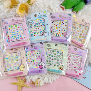 5D наклейки для ногтей для детей мультфильм Sanrio Мелотти наклейки для ногтей стикер с рельефными водонепроницаемыми наклейками для ногтей
