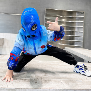 Children's Wear with Glasses Boy's Autumn Suit Spiderman 2022 New Style Clothes Stylish Handsome Boy Korean Style Fashionable