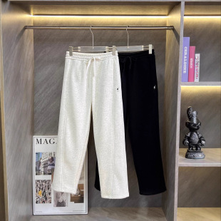 RL Raff Spring Pony Embroidery fleece-lined Thickened Casual Men's and Women's Sports Pants Trousers Sweatpants