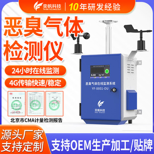 Hydrogen Sulfide Odor Gas Detector Sewage Plant Garbage Station Environmental Odor Concentration Gas Online Monitoring System