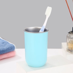 Mouthwash Cup Student Dormitory 304 Stainless Steel Household Toothbrush Cup Brushing Couple's Tooth Cup Couple's Wash Cup