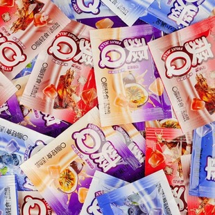 Small hungry small meet cola blueberry passion fruit fruit long jelly 96g bag children snack snacks