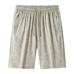 [Factory Outlet] Camouflage Ice Silk Pants Men's and Women's Fashion Air Conditioning Quick-drying Pants Outdoor Breathable Running Shorts