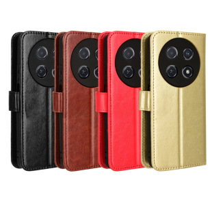 Enioy 70 Pro 4G Phone Case for Huawei Nova 12i Phone Case Flip Crazy Horse Pattern