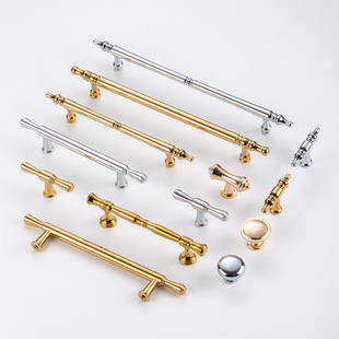 Французская дверная ручка шкафа Nordic Modern Simple Golden French Light Роскошный ящик шкафа с одним отверстием Ручка шкафа