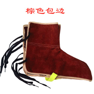 Factory wholesale short cowhide welding foot protection welder foot protection leg protection foot cover heat insulation fire splash foot cover