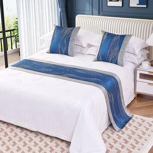XC Bed Flag Bed Tail Towel Hotel Homestay Hotel Bedding High-end Luxury Home Bed Bed Scarf Bed Cover