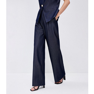 [NG Order] 2025 Early Spring New Casual Pants Women's Imitation Denim Pants Commuting Loose Straight Leg Pants