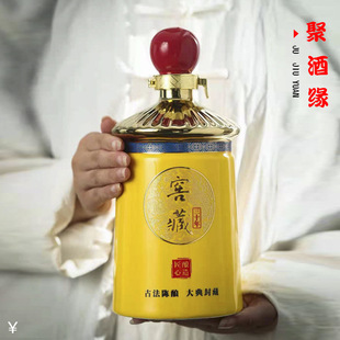 Jingdezhen Palace Style Ceramic Wine Bottle Wine Jar Wine Jar Sealed Household 2kg Cellar