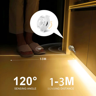 Cross-border 5V COB lamp with bed bottom lamp with intelligent light control human body induction lamp with wardrobe cabinet COB light bar