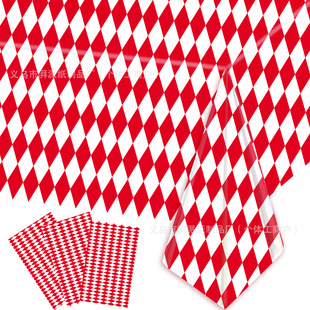 Checkered Beer Festival Plaid Theme Disposable Tablecloth Meal Holiday Birthday Party Decoration Props Arrangement Supplies